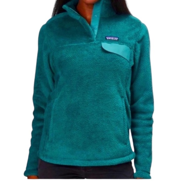 Patagonia Women’s Re-Tool Snap-T Fleece Pullover Aqua Blue Size XS - Picture 1 of 10